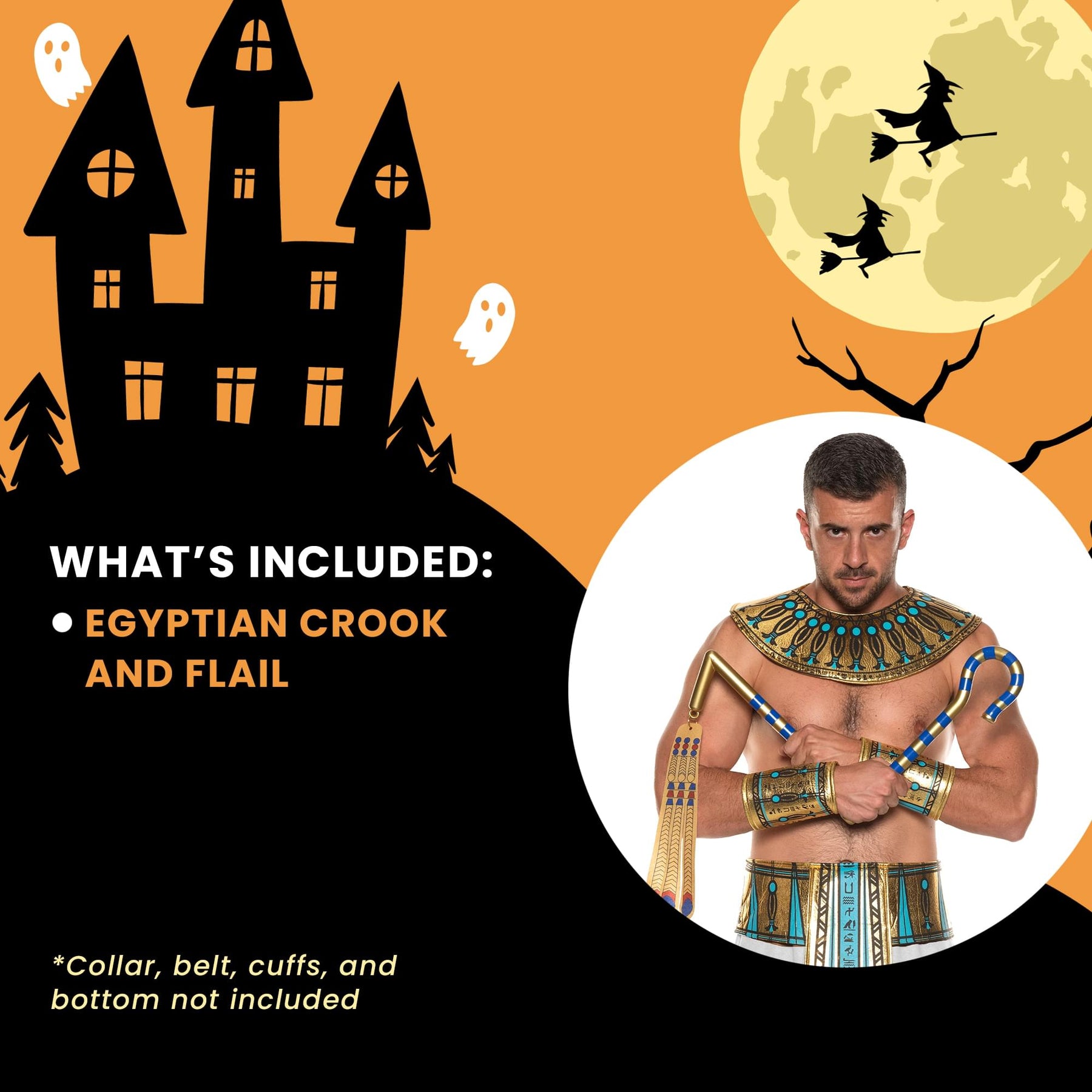 Egyptian Crook and Flail Adult Costume Accessory | One Size