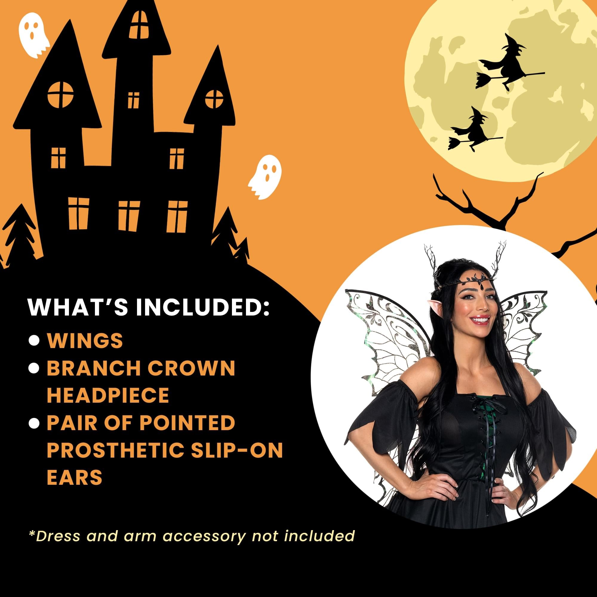 Dark Fairy Adult Costume Accessory Kit | One Size