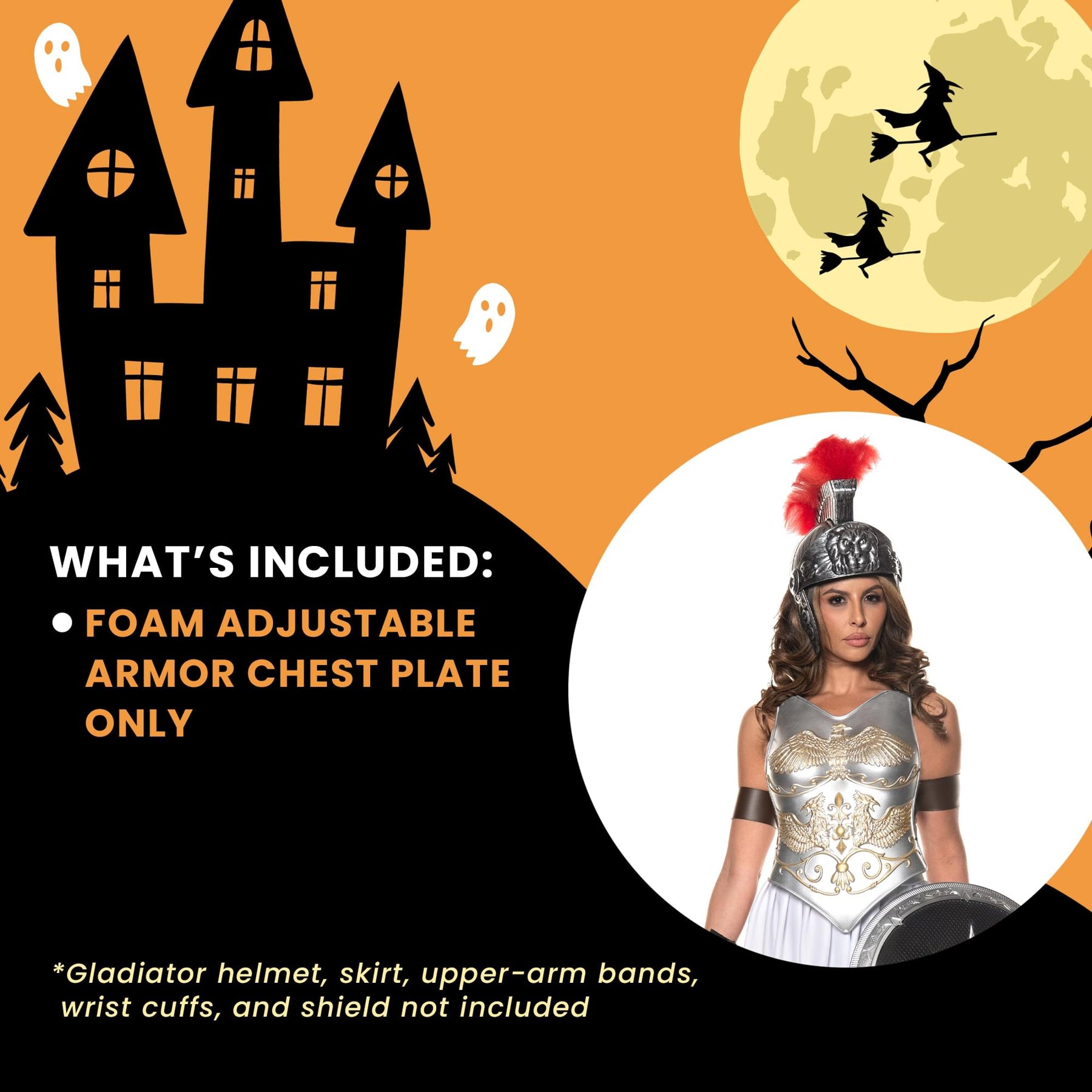 Women's Chest Plate Warrior Adult Costume Accessory