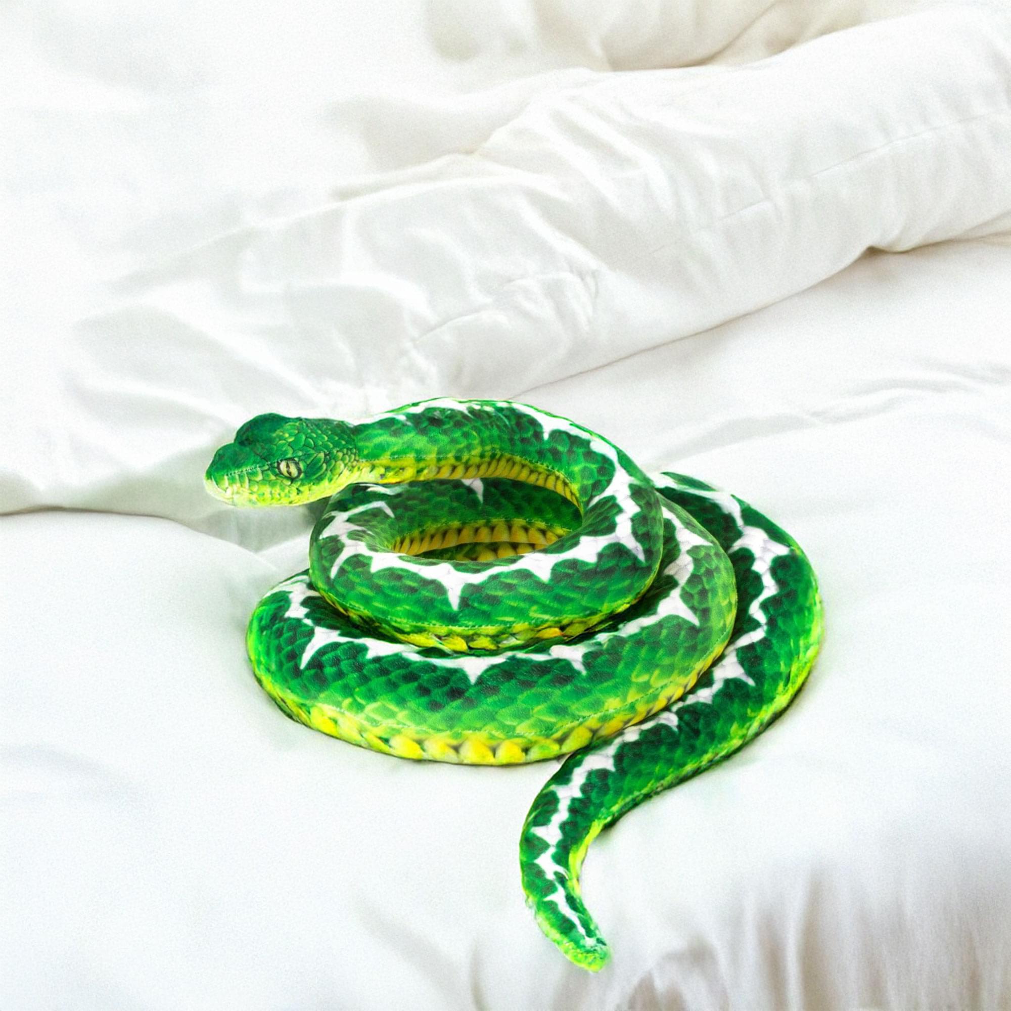 Real Planet Tree Python Green/White 118 Inch Realistic Soft Plush