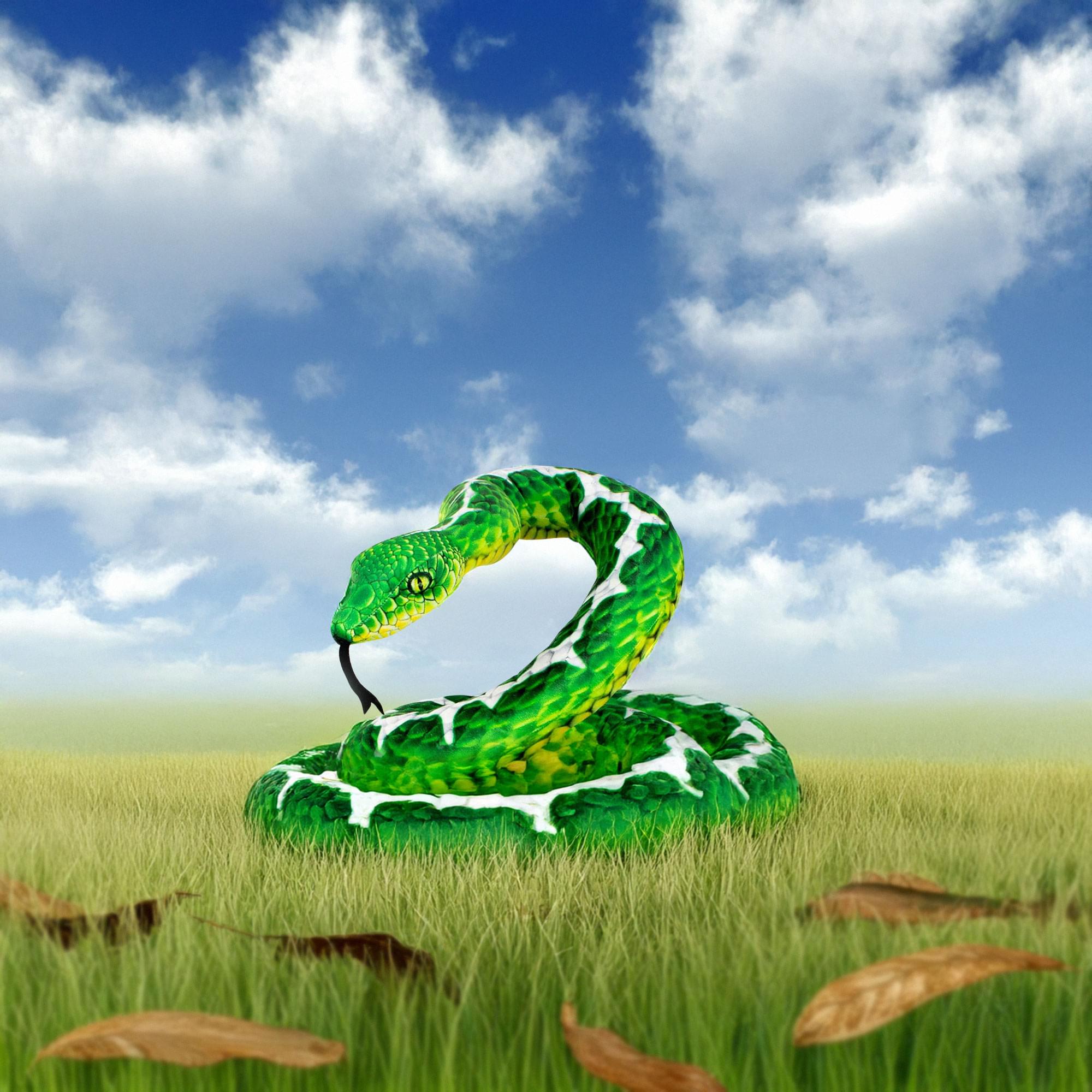 Real Planet Tree Python Green/White 118 Inch Realistic Soft Plush
