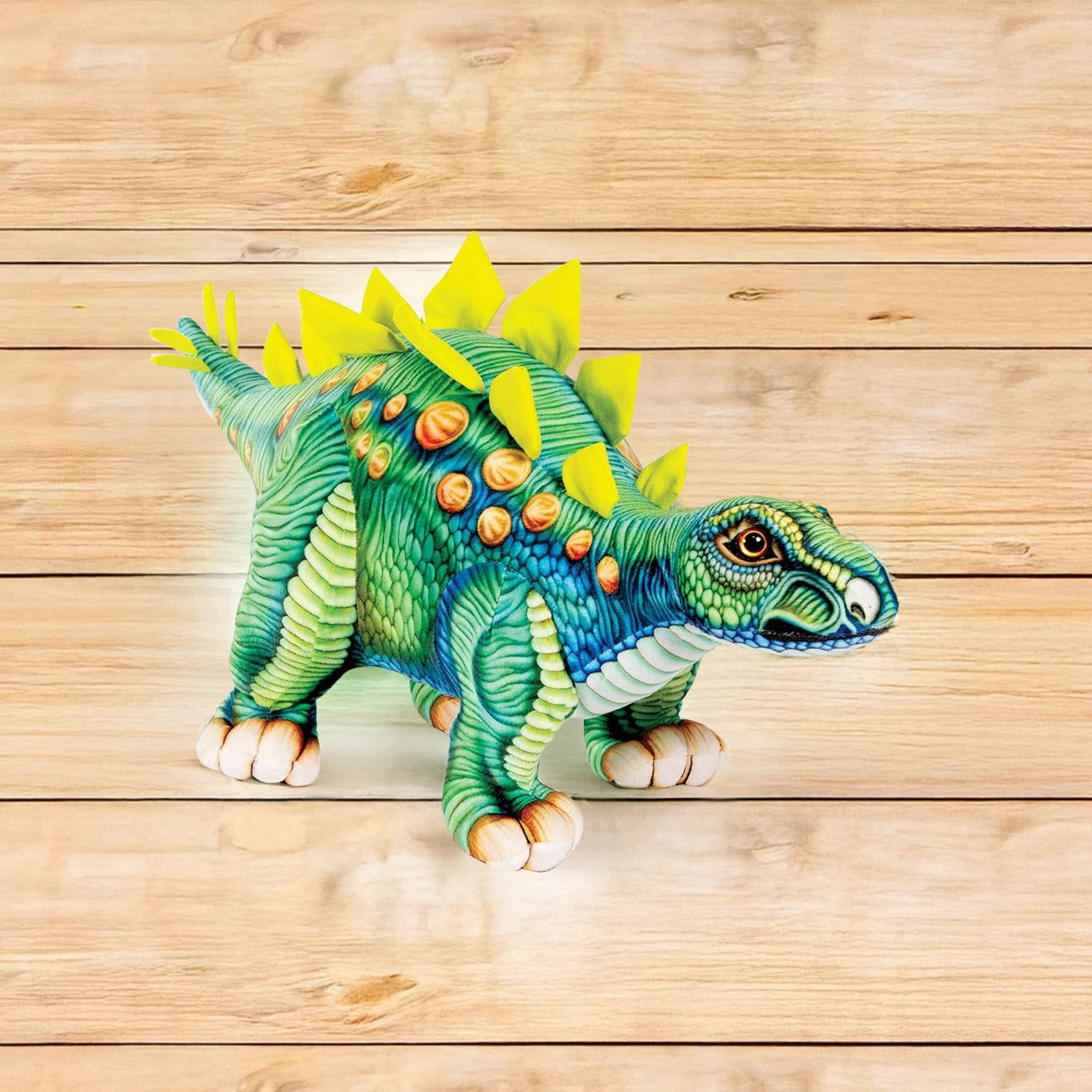 Real Planet Stegosaurus Green 22 Inch Realistic Soft Plush