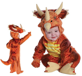 Rust Triceratops Plush Baby Costume