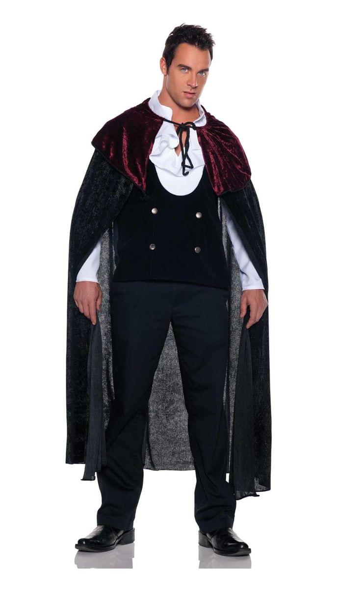 55" Deluxe Vampire Cape w/Capelet Adult Costume Accessory
