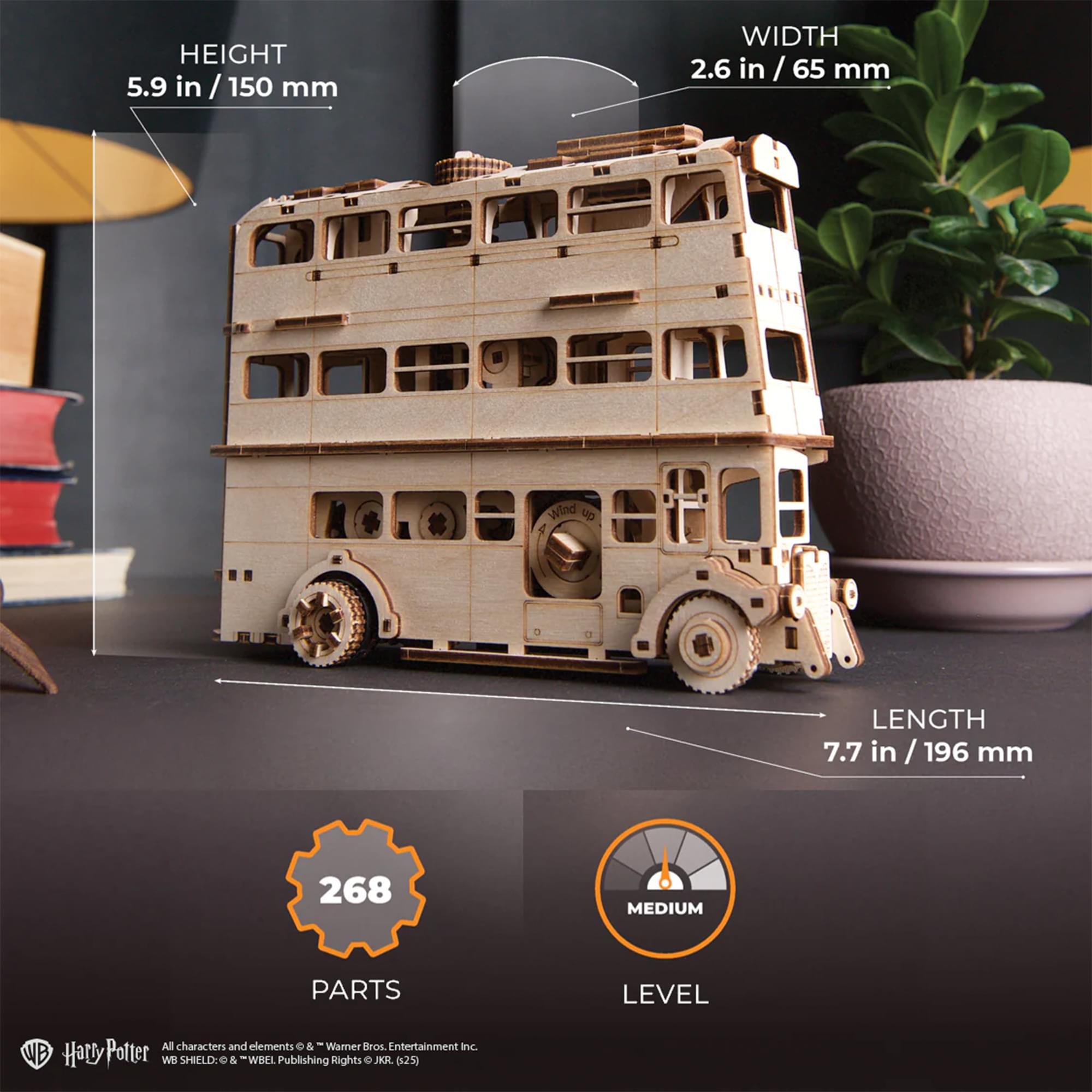 Harry Potter Knight Bus 3D Wooden Puzzle Mechanical Model Kit