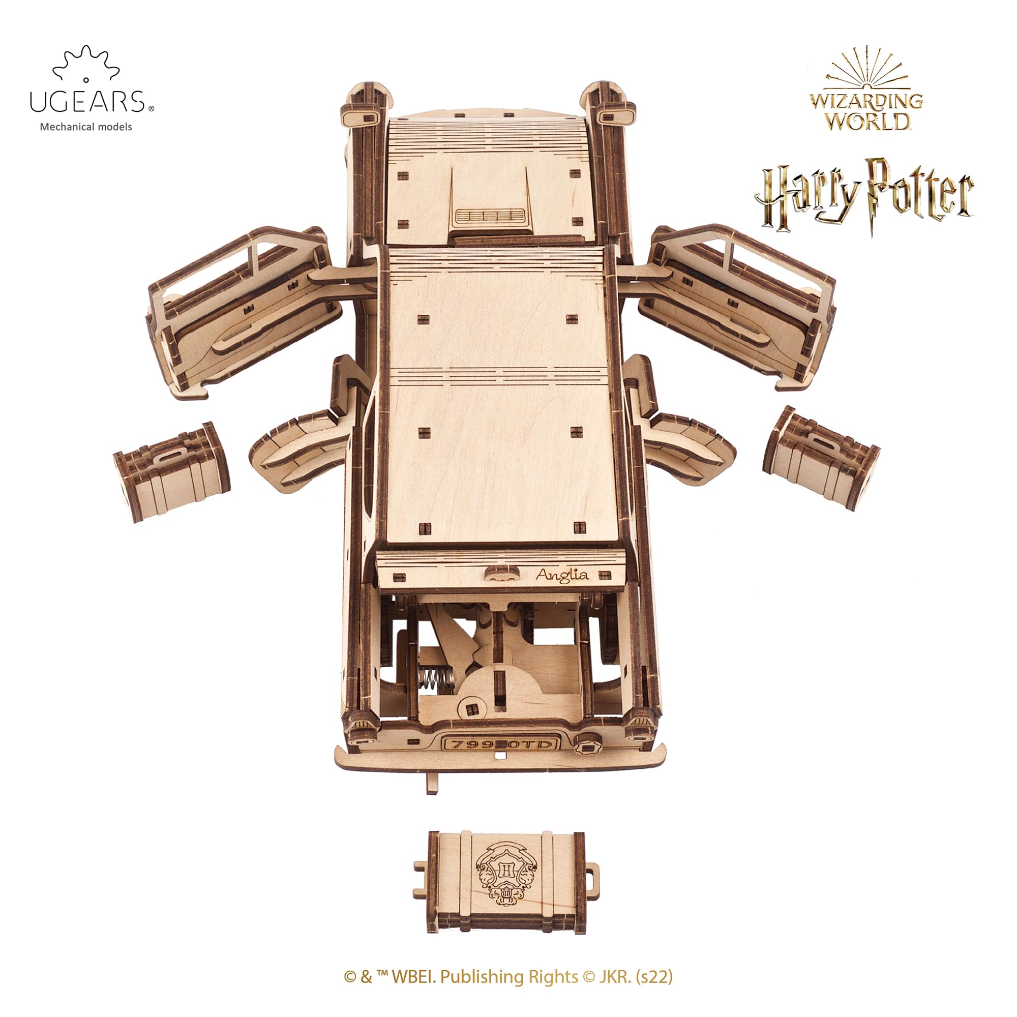 Harry Potter Flying Ford Anglia 3D Wooden Puzzle Mechanical Model Kit