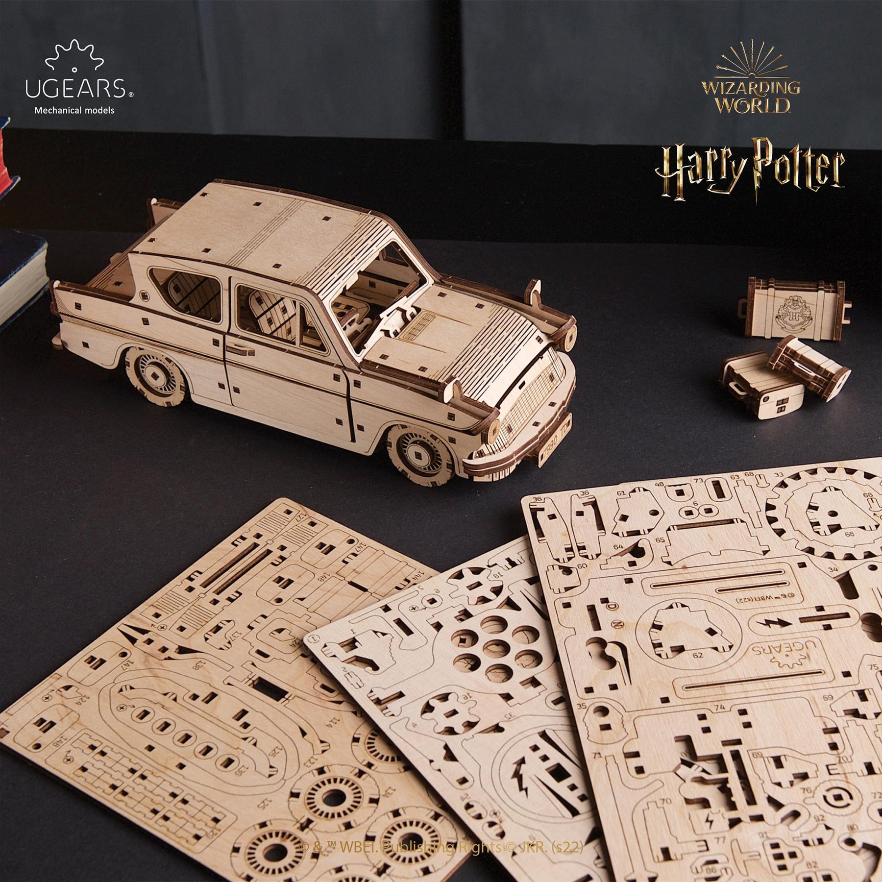 Harry Potter Flying Ford Anglia 3D Wooden Puzzle Mechanical Model Kit