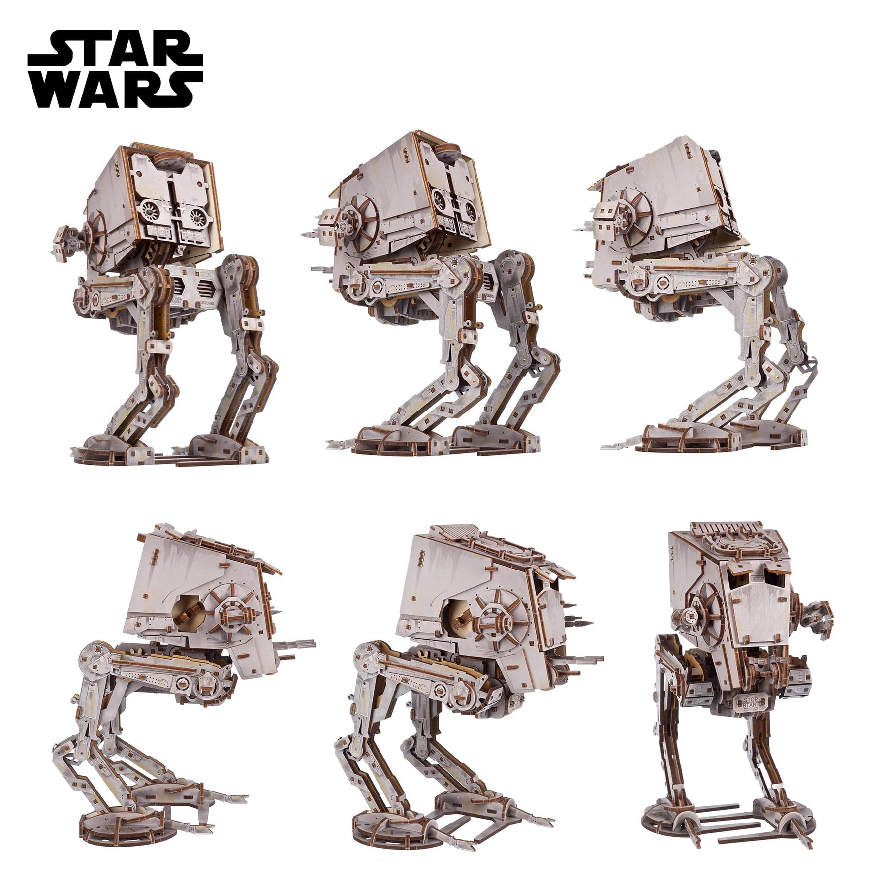 Star Wars AT-ST Walker 3D Wooden Puzzle Mechanical Model Kit