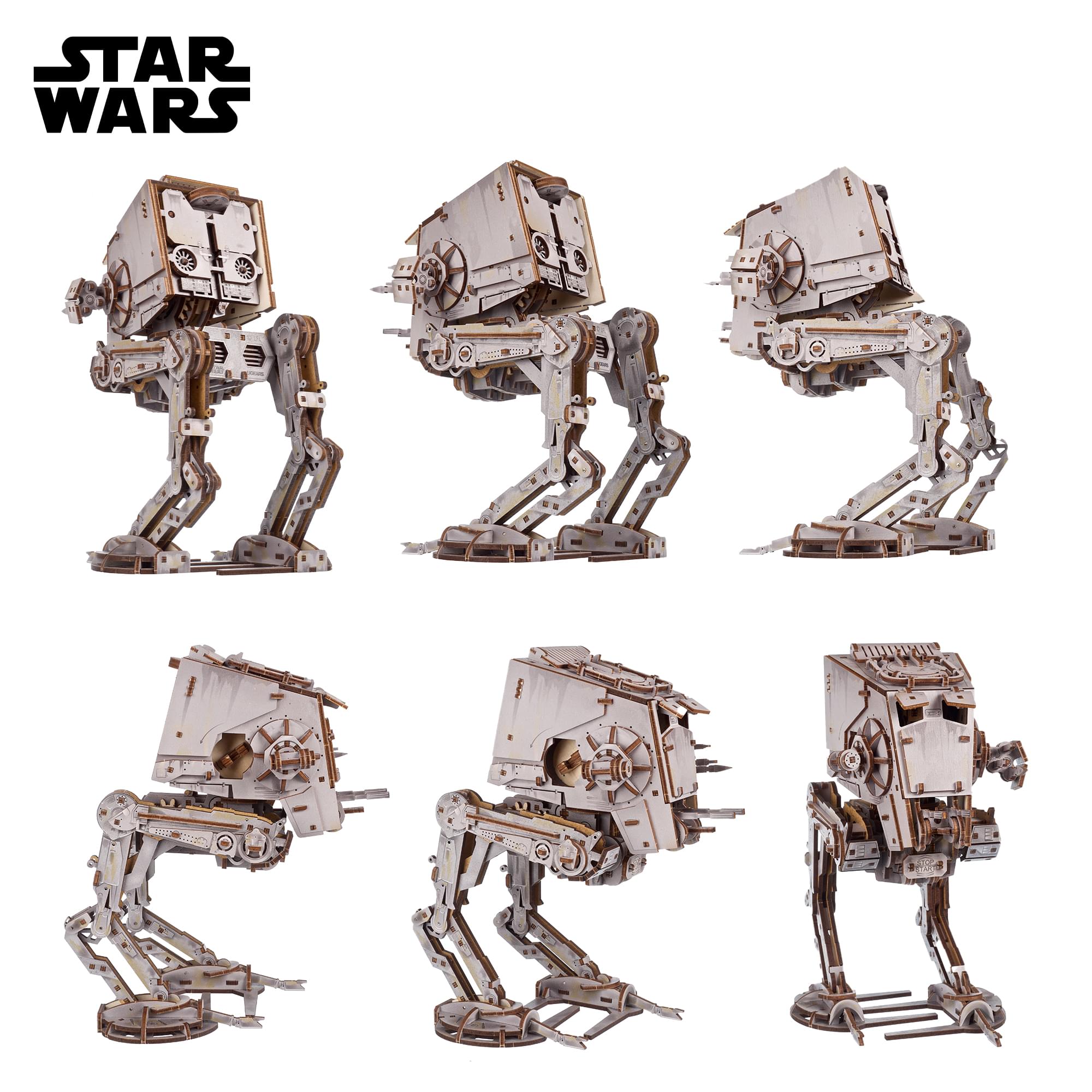 Star Wars AT-ST Walker 3D Wooden Puzzle Mechanical Model Kit