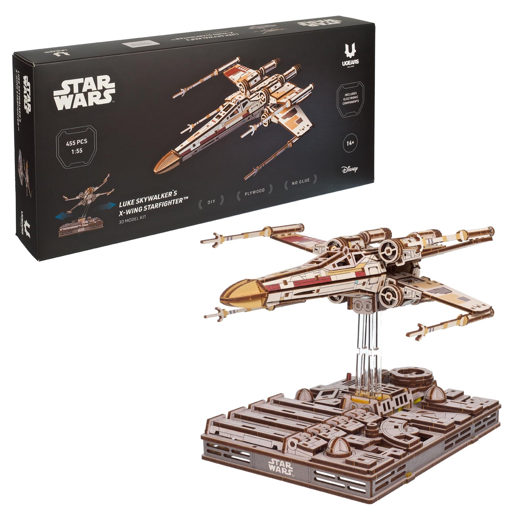 Star Wars X-Wing Starfighter 3D Wooden Puzzle Mechanical Model Kit