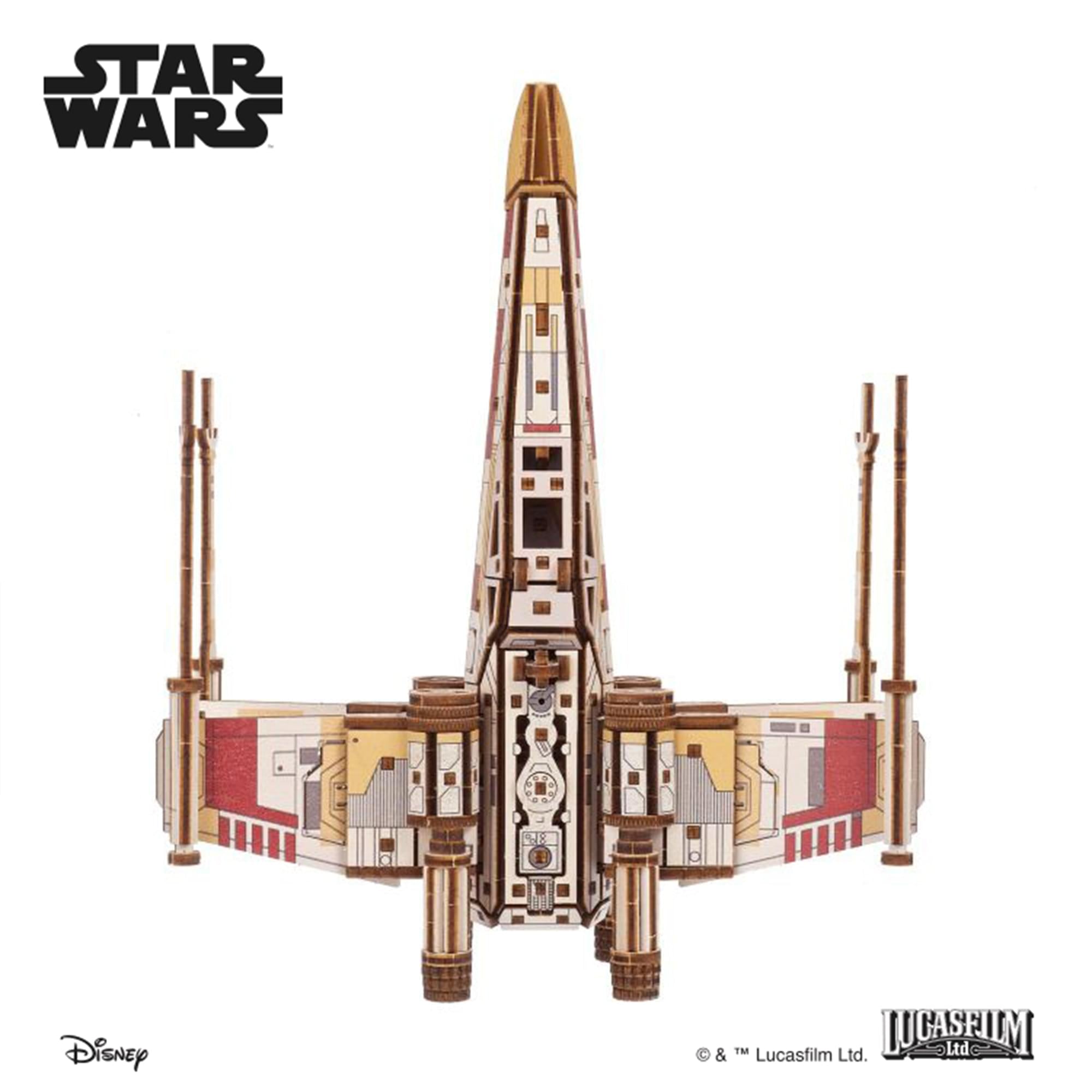Star Wars X-Wing Starfighter 3D Wooden Puzzle Mechanical Model Kit