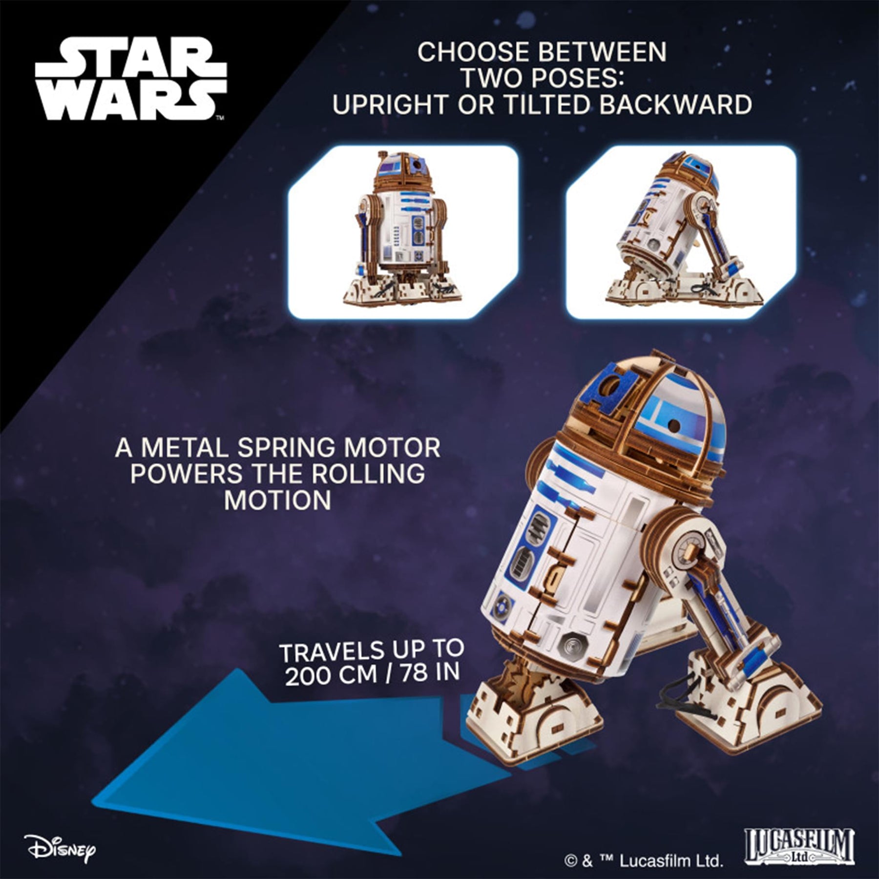 Star Wars R2-D2 3D Wooden Puzzle Mechanical Model Kit