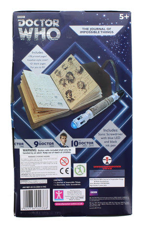Doctor Who Journal Of Impossible Things & Mini Sonic Screwdriver Pen