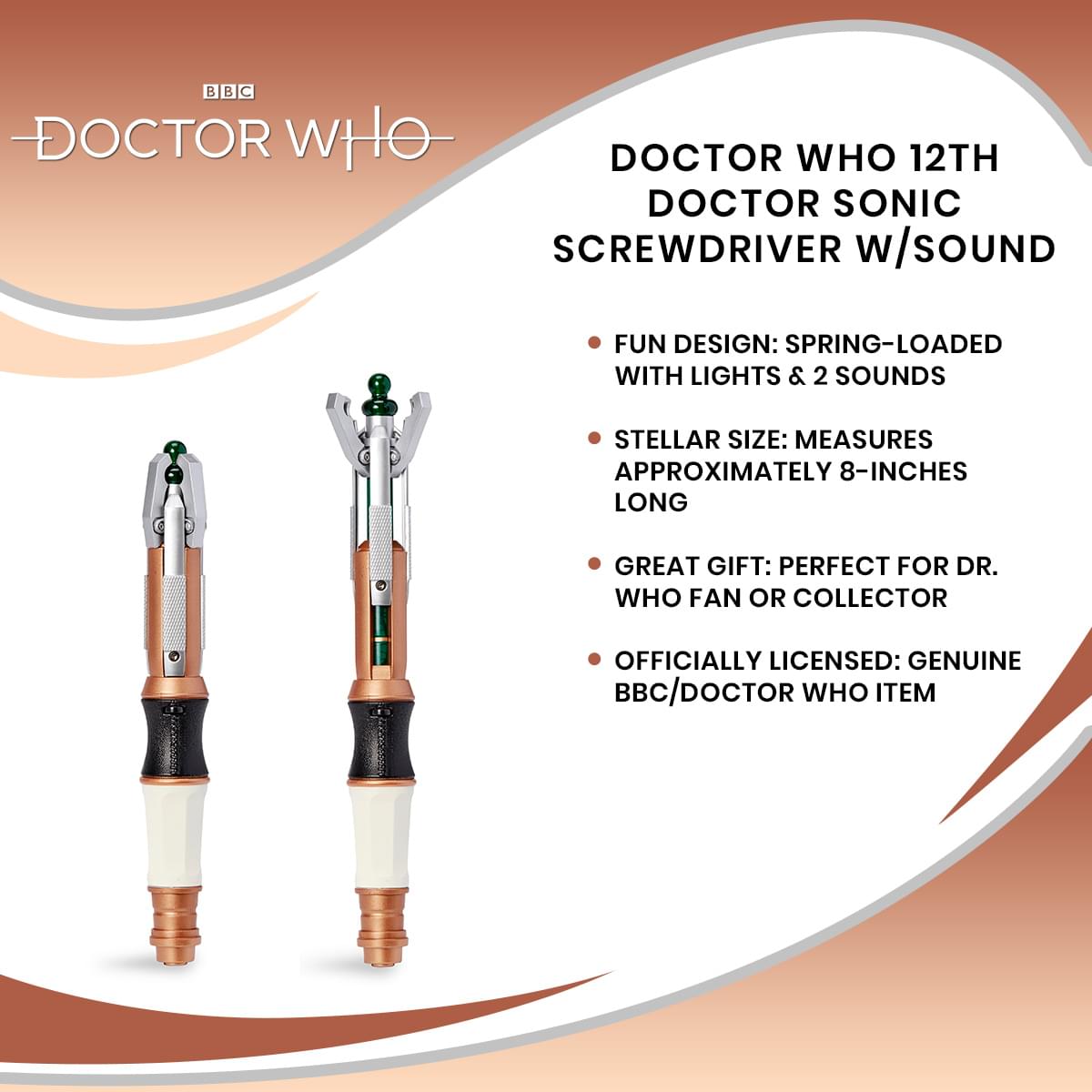 Doctor Who 12th Doctor Sonic Screwdriver W/Sound