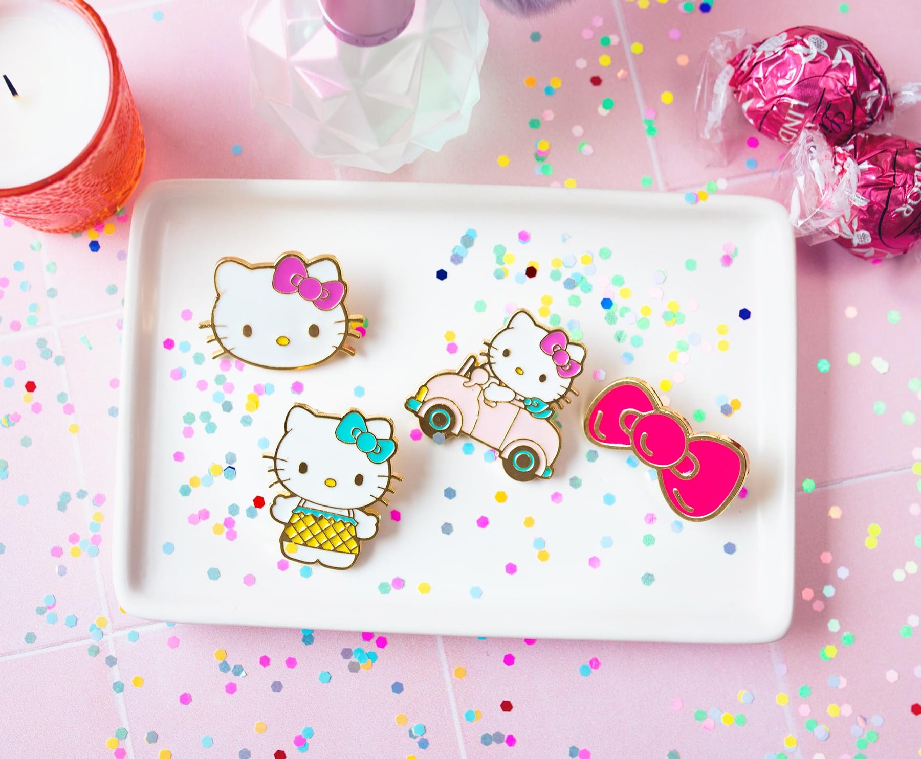 Sanrio Hello Kitty 4-Piece Enamel Pin Set