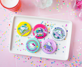 Sanrio Hello Kitty Pretty Pastels 5-Piece Tin Pin Button Set