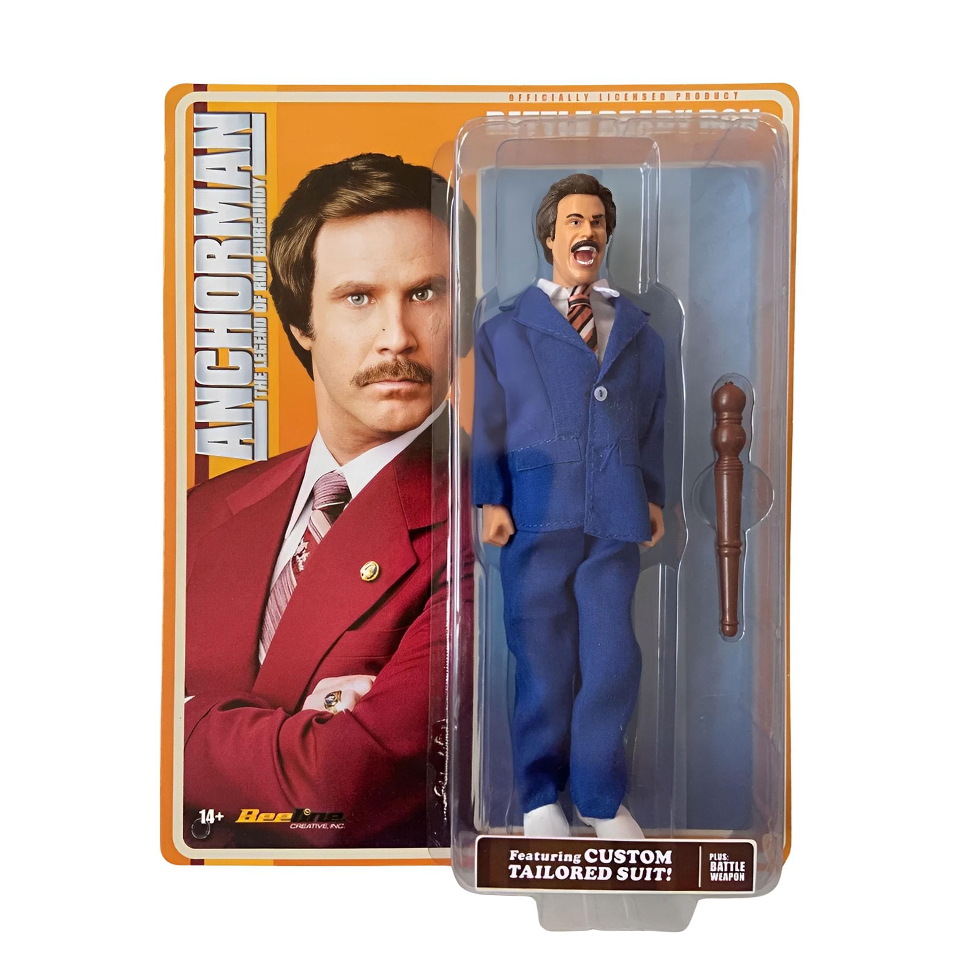Anchorman 8" Retro Style Action Figure: Battle Ready Ron Burgundy