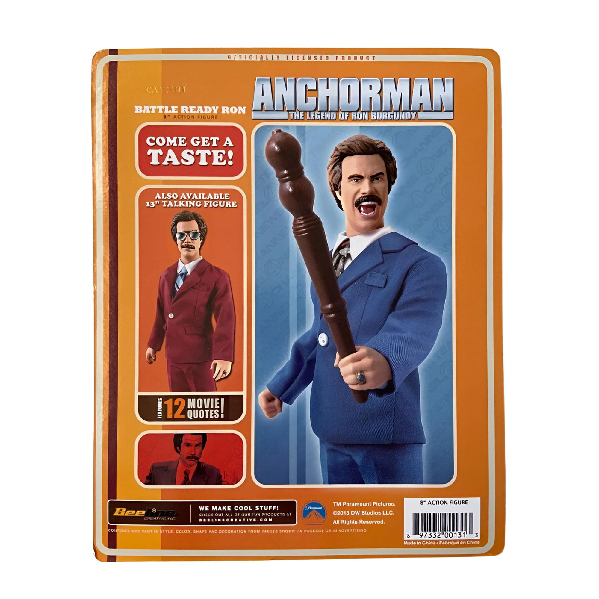 Anchorman 8" Retro Style Action Figure: Battle Ready Ron Burgundy