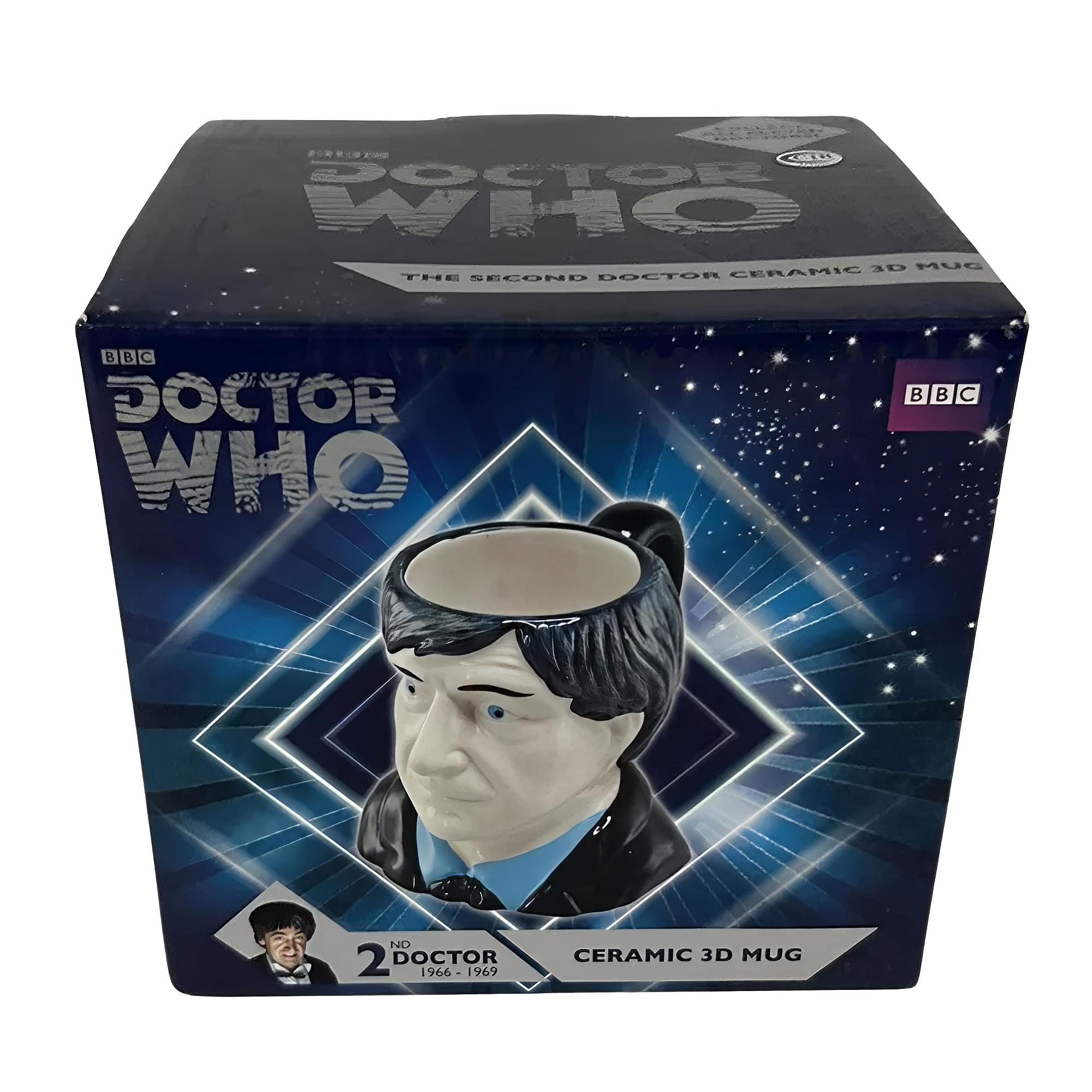 Doctor Who 2nd Doctor Patrick Troughton Ceramic 3D Toby Jug Mug