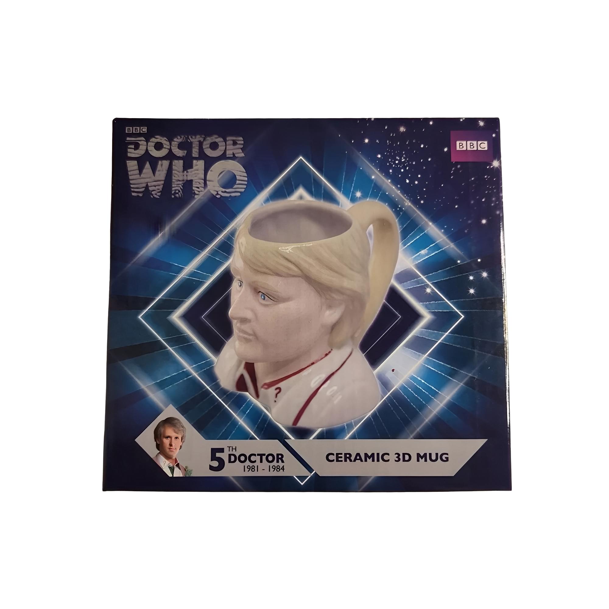 Doctor Who 5th Doctor Peter Davison Ceramic 3D Toby Jug Mug
