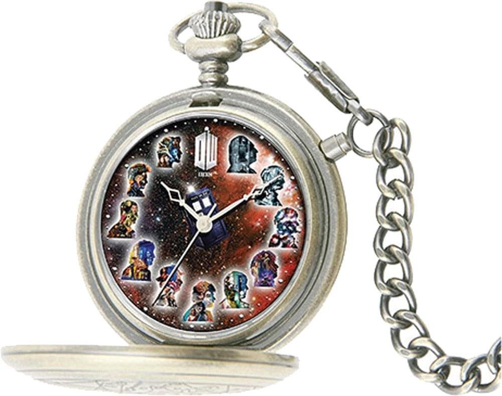 Doctor Who The Master's Fob Watch: 50th Anniversary Silver Pocket Timepiece