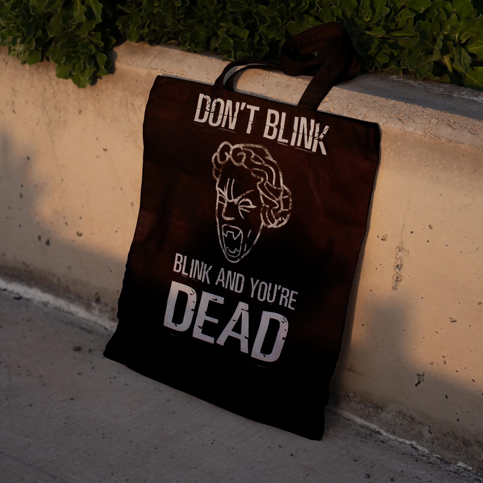 Doctor Who Large Tote Bag: Don’t Blink/ Blink And You're Dead