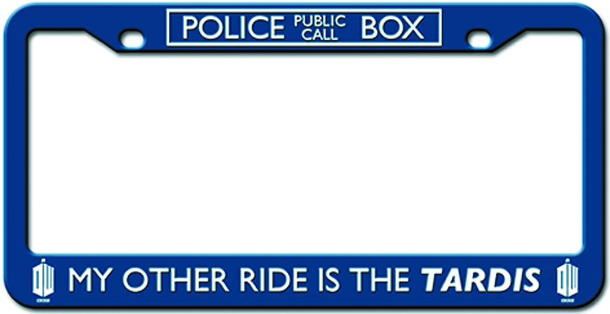 Doctor Who Licence Plate Frame "My Other Ride Is The Tardis"