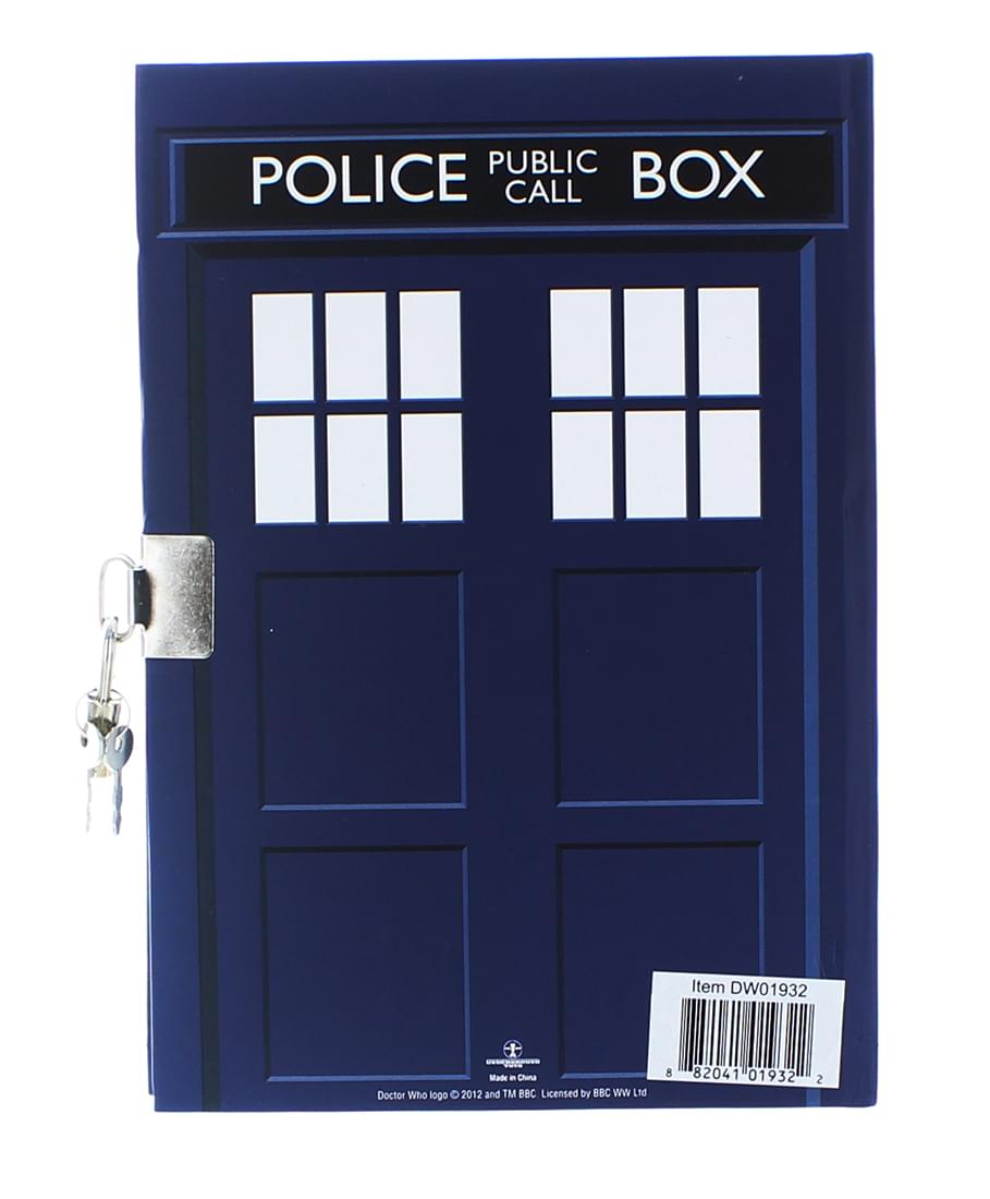 Doctor Who TARDIS Lock and Key 6" x 8.5" Journal