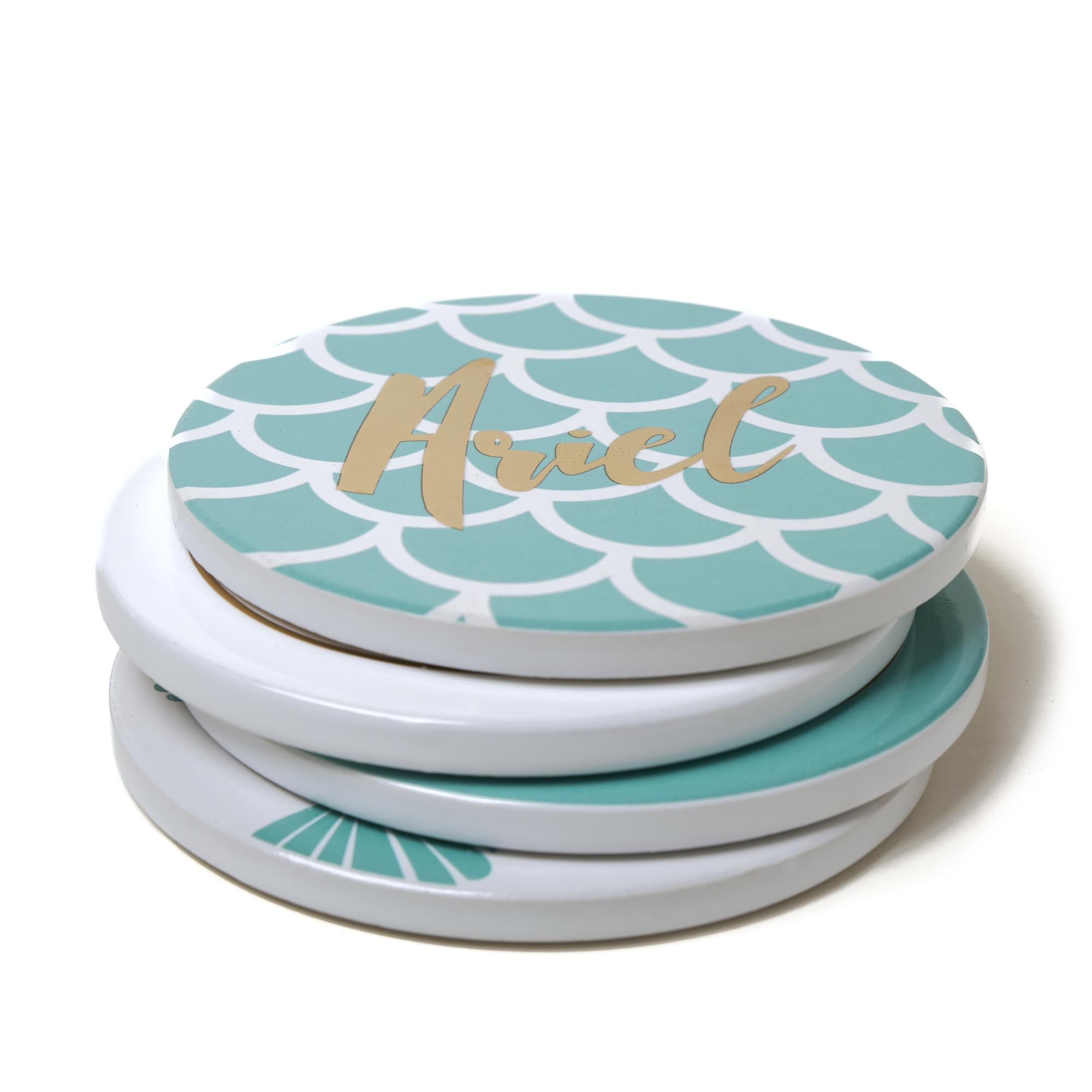Disney The Little Mermaid 4 Piece Ceramic Coaster Set