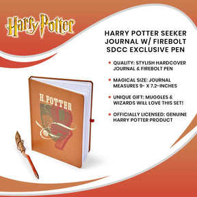 Harry Potter Seeker Journal w/ Firebolt SDCC Exclusive Pen