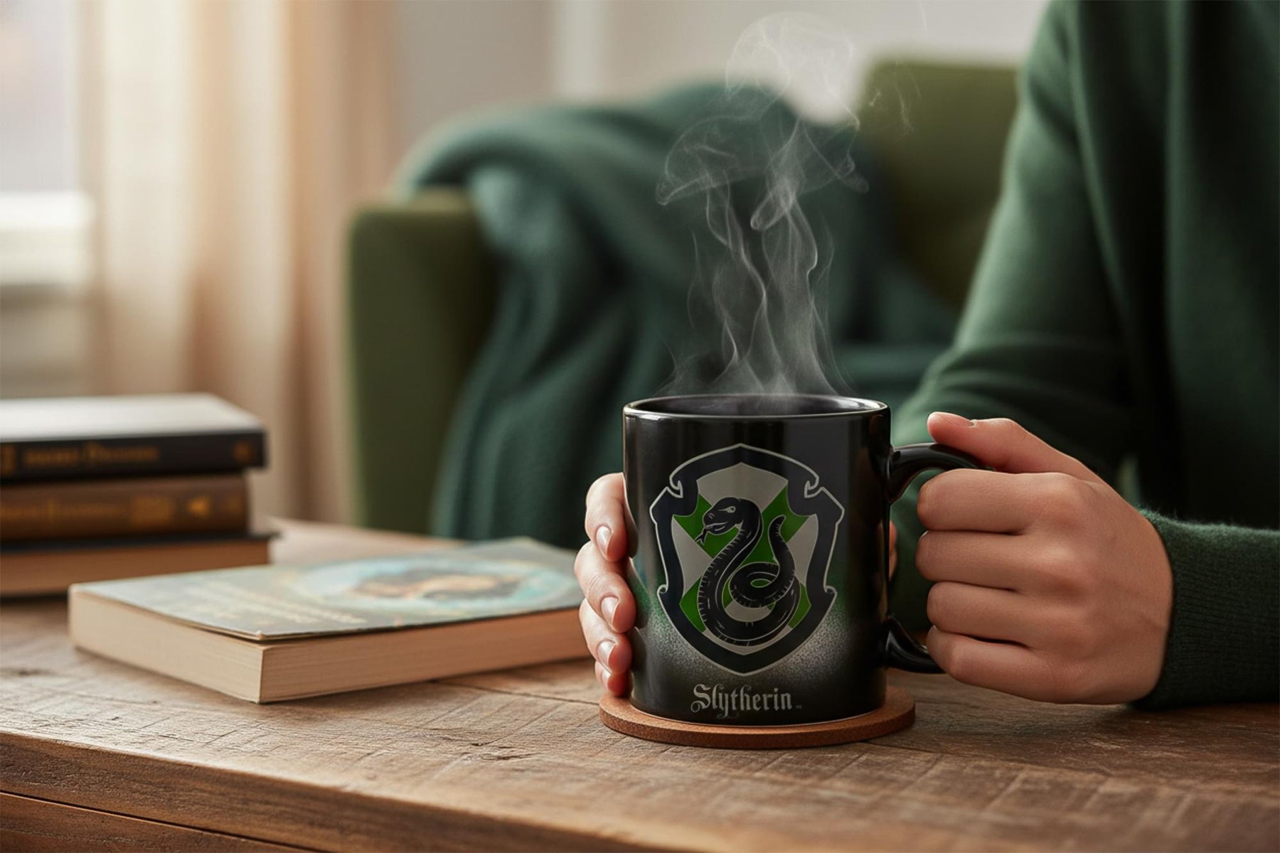 Harry Potter Slytherin 20oz Heat Reveal Ceramic Coffee Mug | Color Changing Cup