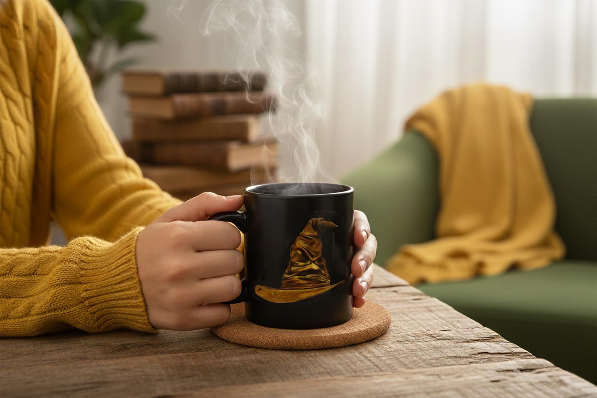 Harry Potter Hufflepuff 20oz Heat Reveal Ceramic Coffee Mug | Color Changing Cup