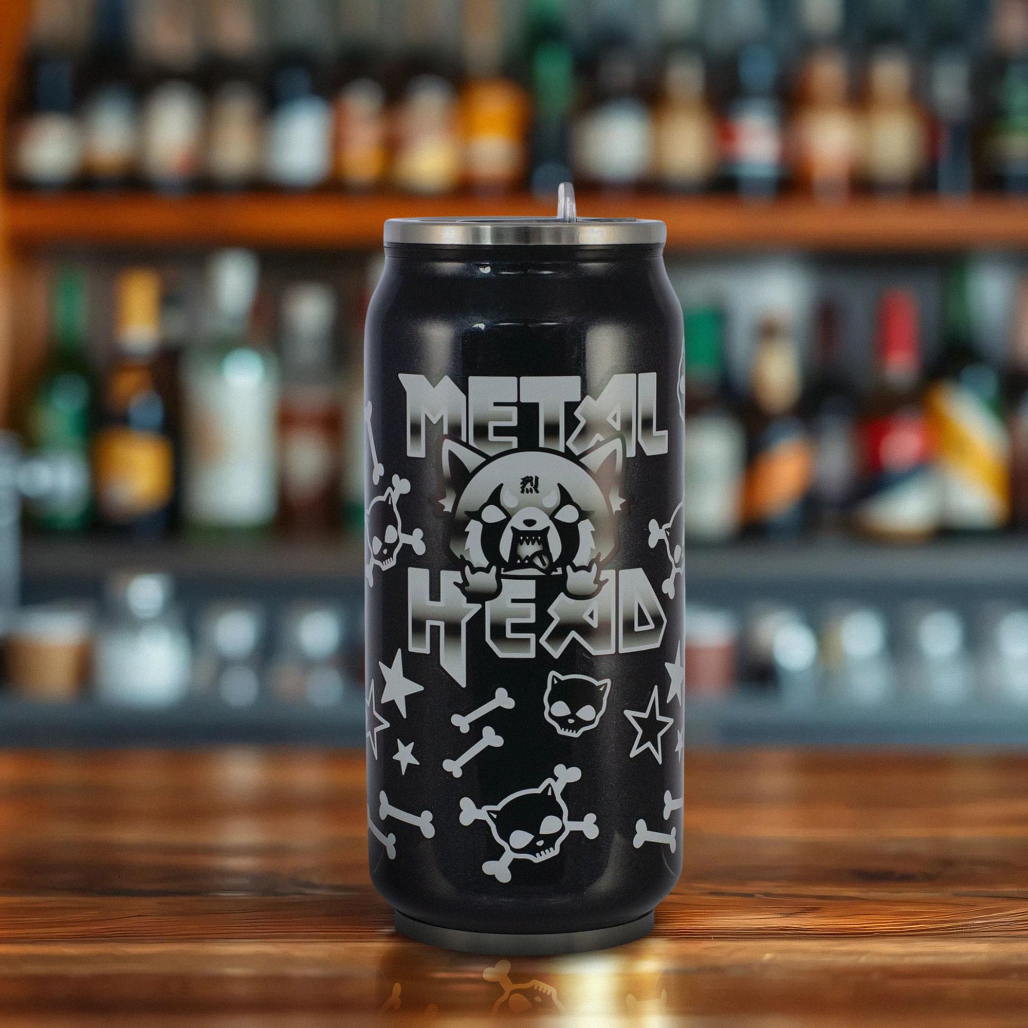 Aggretsuko Metal Head 12oz Insulated Stainless Steel Travel Can