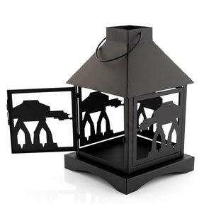 Star Wars Black Stamped Lantern | Imperial AT-AT | 12 Inches | Set of 2