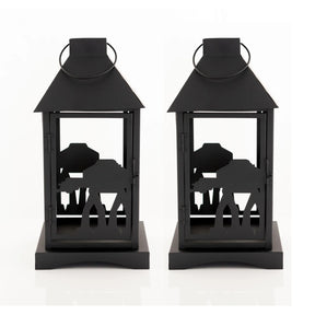 Star Wars Black Stamped Lantern | Imperial AT-AT | 14 Inches | Set of 2