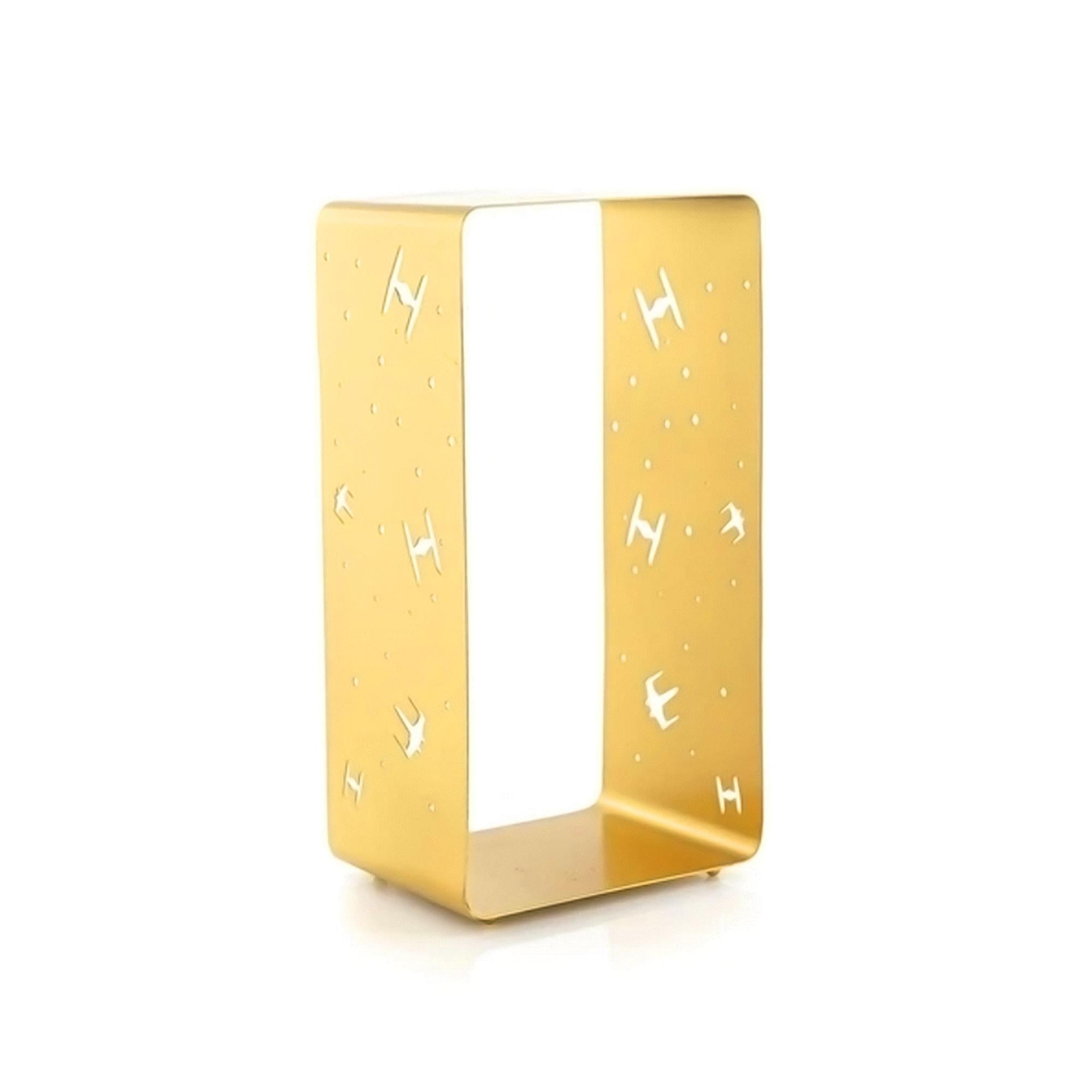Star Wars Gold Stamped Lantern | X-Wing & TIE Fighters | 11.5 Inches | Set of 2