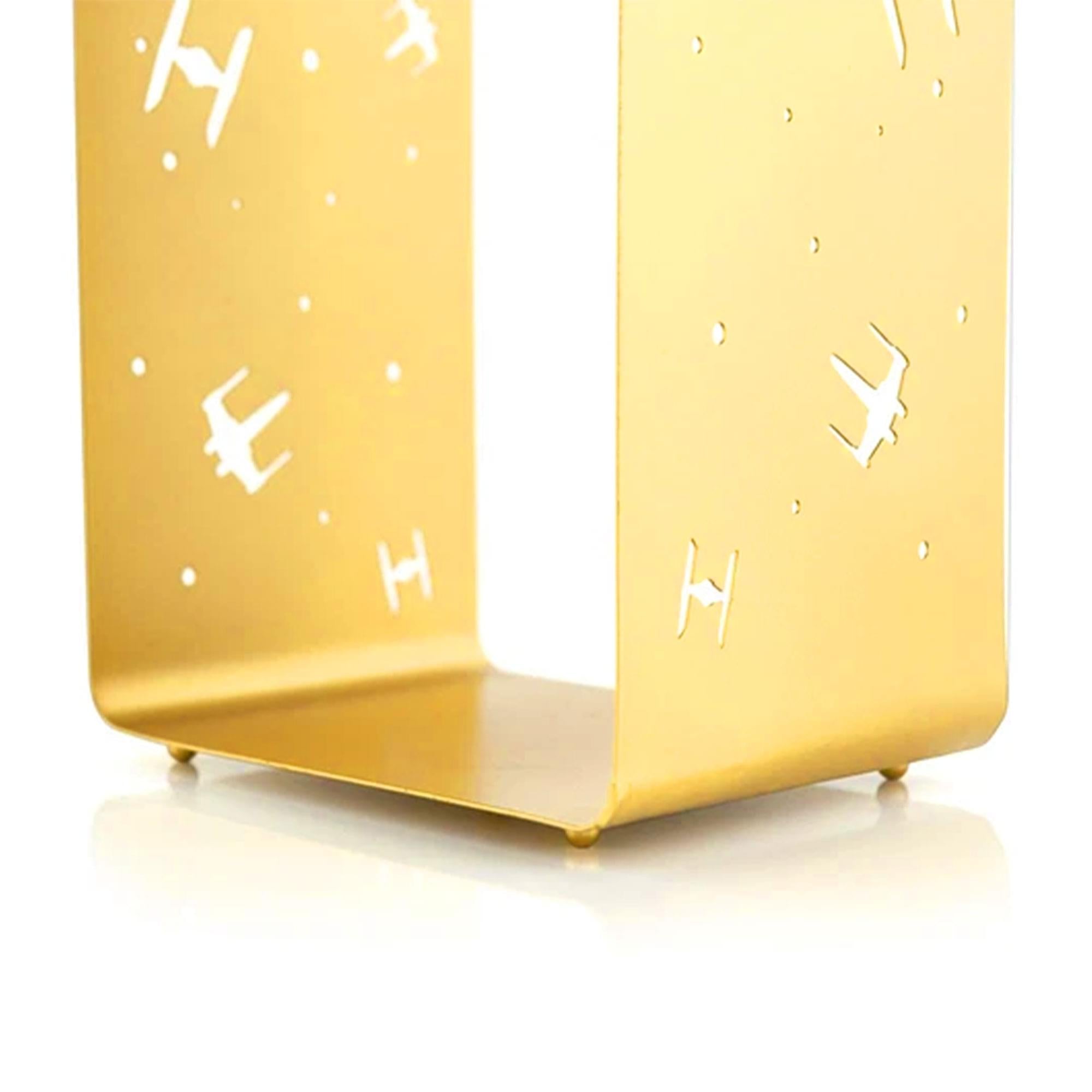 Star Wars Gold Stamped Lantern | X-Wing & TIE Fighters | 11.5 Inches | Set of 2