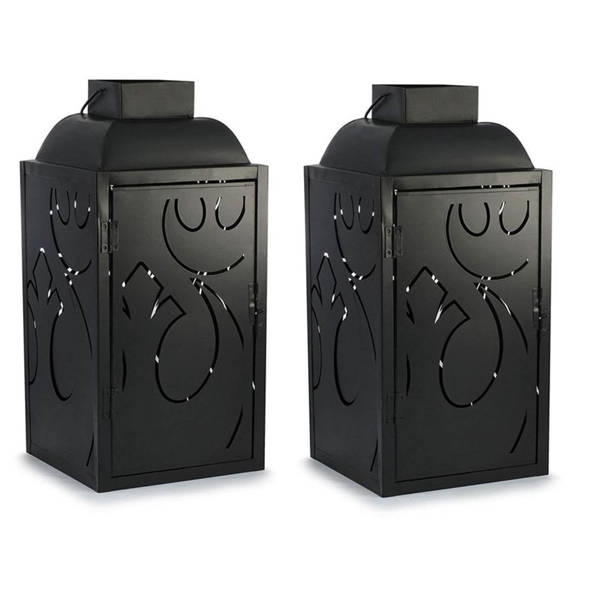 Star Wars Black Stamped Lantern | Rebel Insignia | 14 Inches | Set of 2