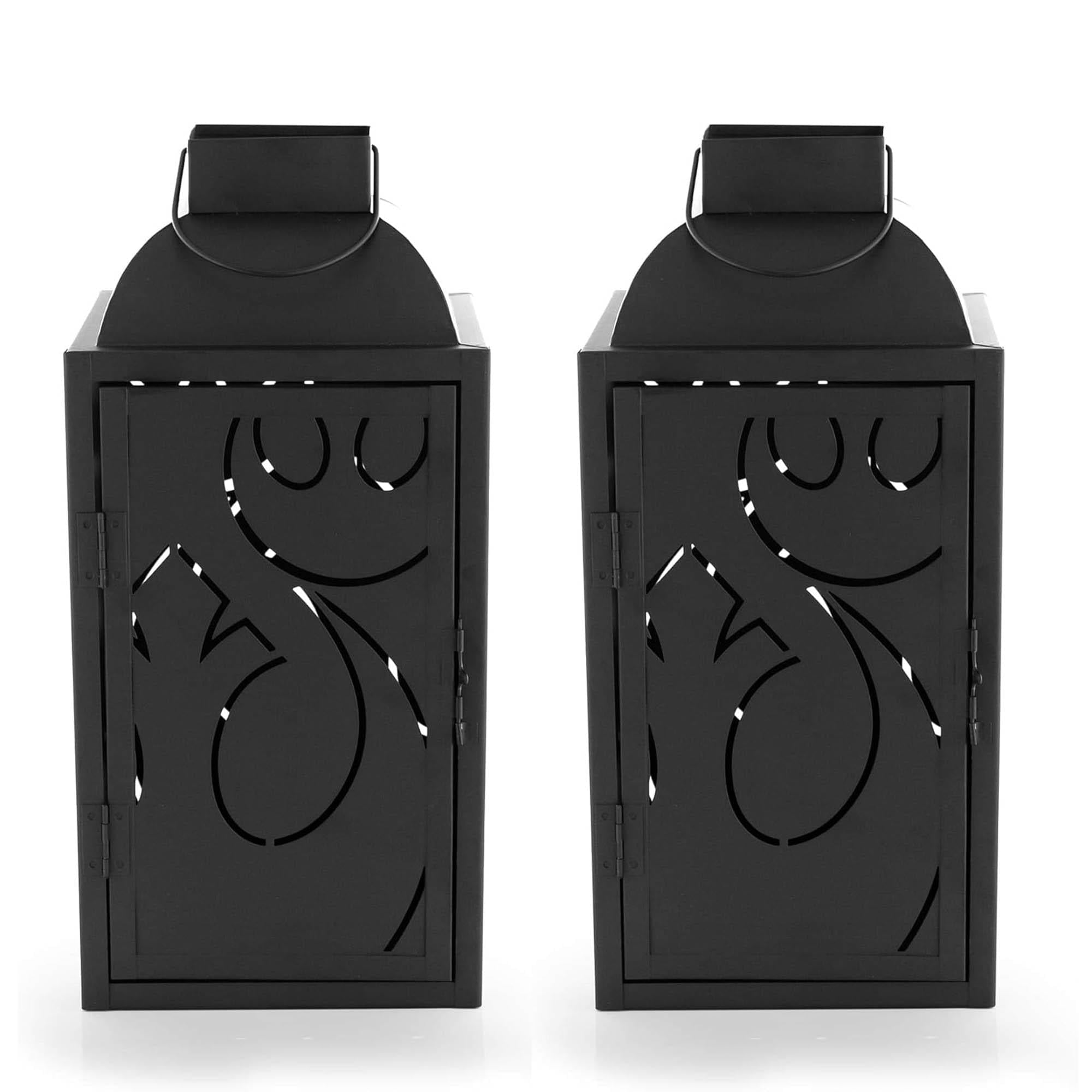 Star Wars Black Stamped Lantern | Rebel Insignia | 14 Inches | Set of 2