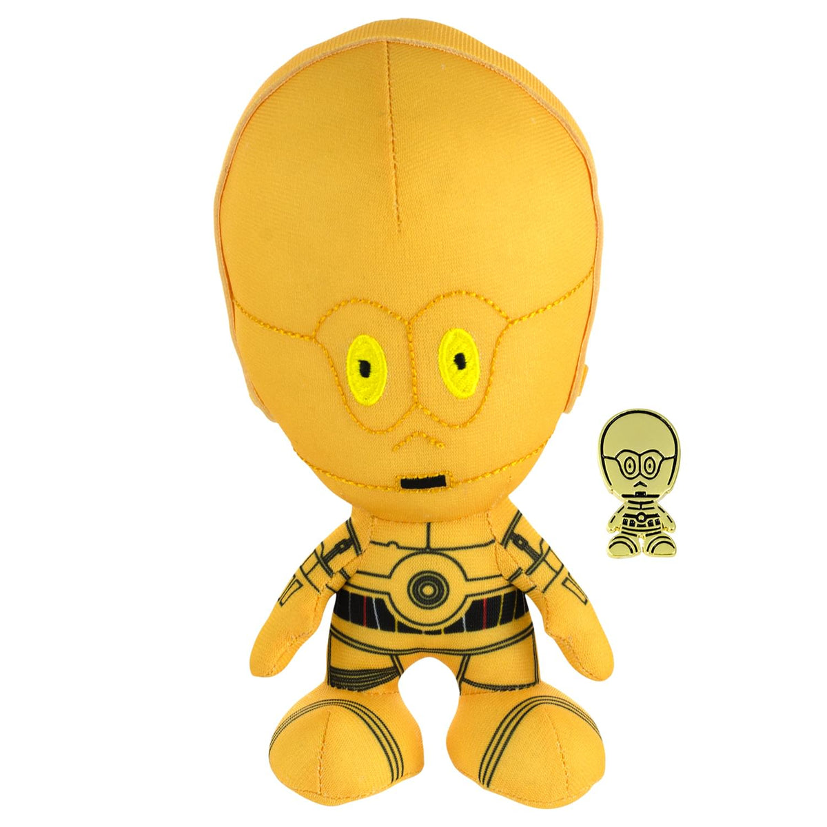 Star Wars C-3PO Stylized 7 Inch Plush With Enamel Pin | Free Shipping