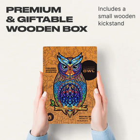 Charming Owl 366 Piece Shaped Wooden Jigsaw Puzzle