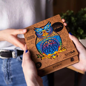 Charming Owl 366 Piece Shaped Wooden Jigsaw Puzzle