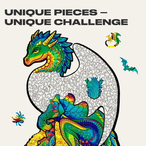 Guarding Dragon 330 Piece Shaped Wooden Jigsaw Puzzle