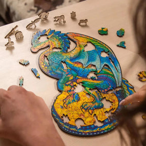 Guarding Dragon 330 Piece Shaped Wooden Jigsaw Puzzle