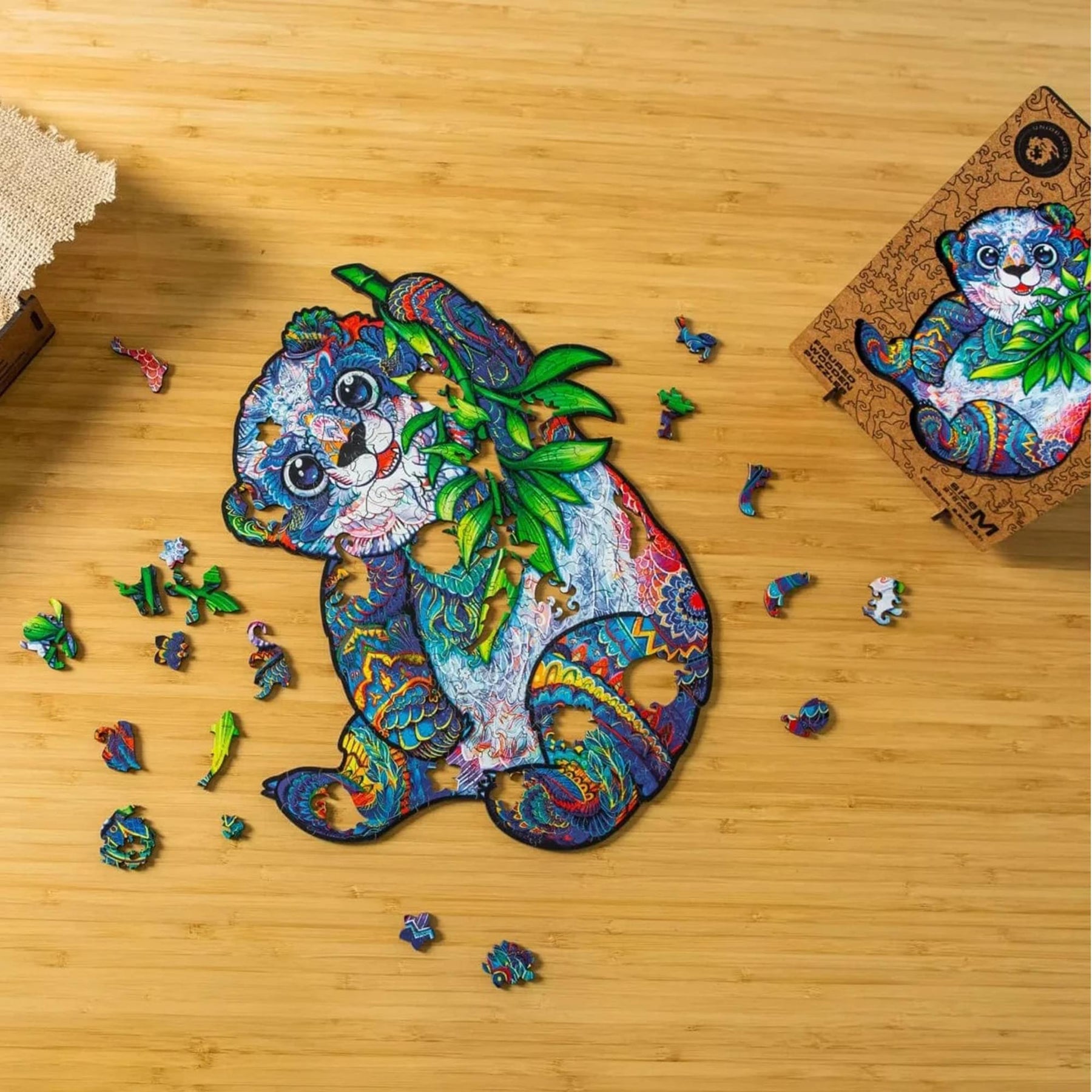 Serious Panda 318 Piece Shaped Wooden Jigsaw Puzzle