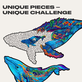 Milky Whales 98 Piece Shaped Wooden Jigsaw Puzzle