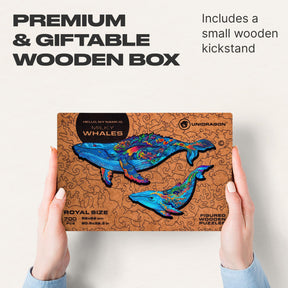 Milky Whales 98 Piece Shaped Wooden Jigsaw Puzzle