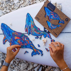 Milky Whales 98 Piece Shaped Wooden Jigsaw Puzzle