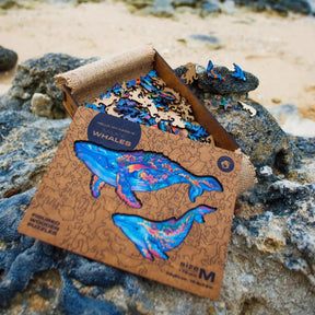 Milky Whales 98 Piece Shaped Wooden Jigsaw Puzzle