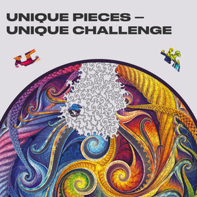 Spiral Incarnation Round 200 Piece Wooden Jigsaw Puzzle